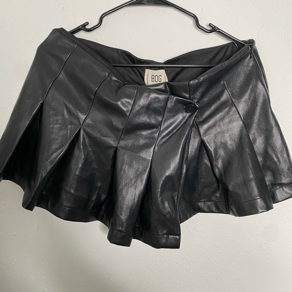 BDG Noir Faux Leather Skirt
